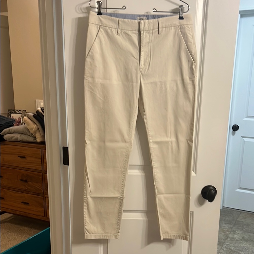 J. Crew Women’s Cream Slim Boyfriend Chino Pant